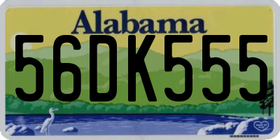 AL license plate 56DK555