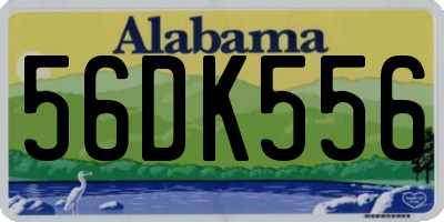 AL license plate 56DK556