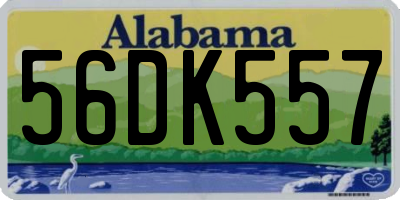 AL license plate 56DK557
