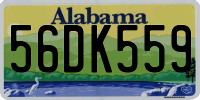 AL license plate 56DK559