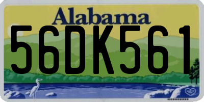 AL license plate 56DK561