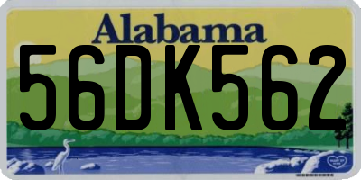 AL license plate 56DK562
