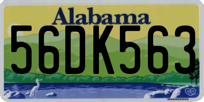 AL license plate 56DK563