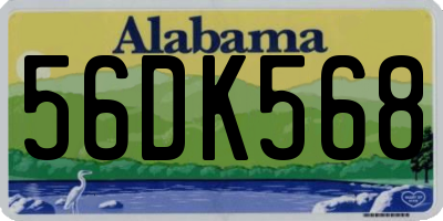 AL license plate 56DK568