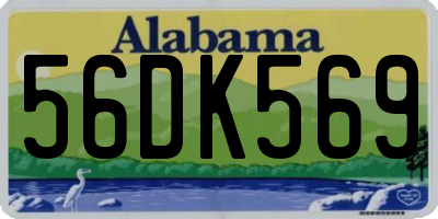 AL license plate 56DK569