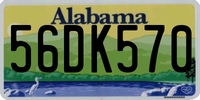 AL license plate 56DK570