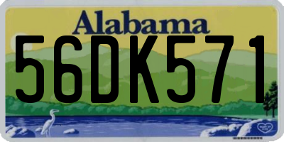 AL license plate 56DK571