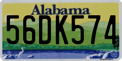 AL license plate 56DK574