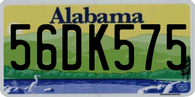 AL license plate 56DK575