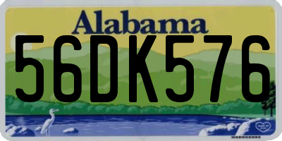 AL license plate 56DK576