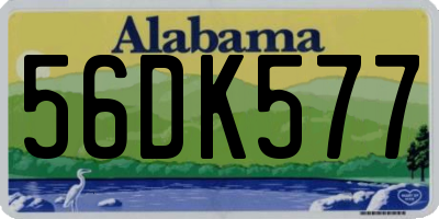AL license plate 56DK577