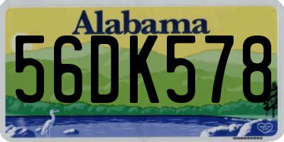 AL license plate 56DK578