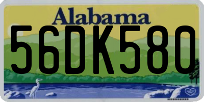 AL license plate 56DK580