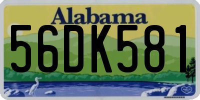 AL license plate 56DK581