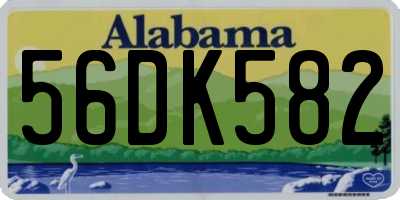 AL license plate 56DK582