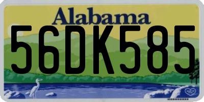 AL license plate 56DK585