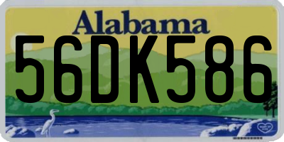 AL license plate 56DK586
