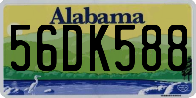 AL license plate 56DK588