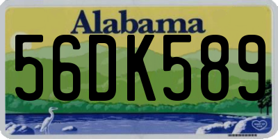 AL license plate 56DK589