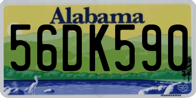AL license plate 56DK590