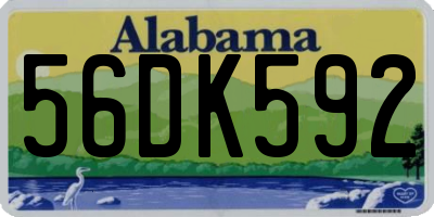 AL license plate 56DK592