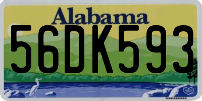 AL license plate 56DK593
