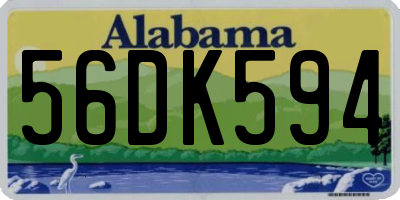 AL license plate 56DK594