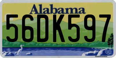 AL license plate 56DK597