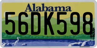 AL license plate 56DK598