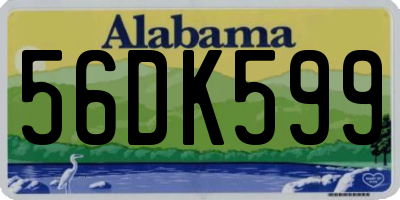 AL license plate 56DK599