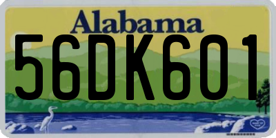 AL license plate 56DK601