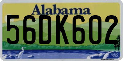 AL license plate 56DK602