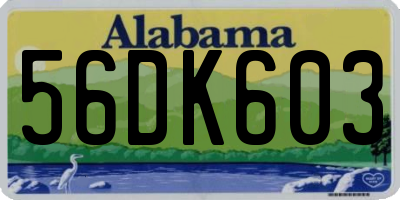 AL license plate 56DK603