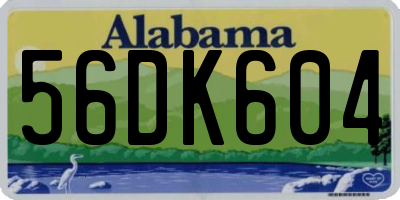 AL license plate 56DK604