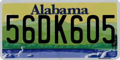 AL license plate 56DK605
