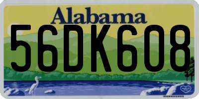 AL license plate 56DK608