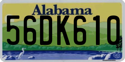 AL license plate 56DK610