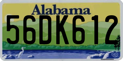 AL license plate 56DK612