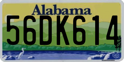 AL license plate 56DK614