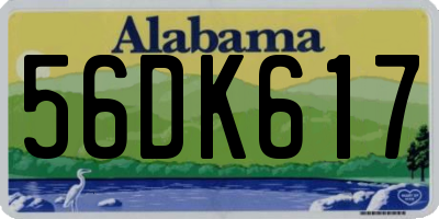 AL license plate 56DK617
