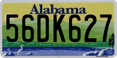 AL license plate 56DK627