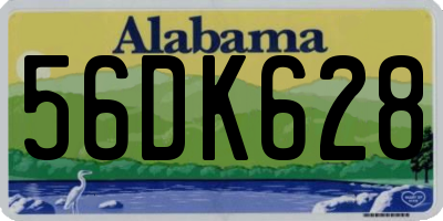 AL license plate 56DK628