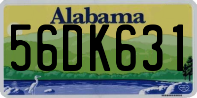 AL license plate 56DK631