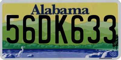 AL license plate 56DK633