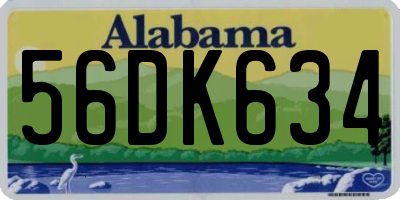 AL license plate 56DK634