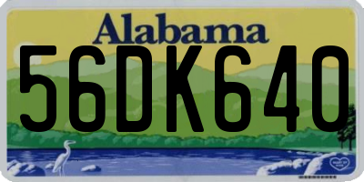 AL license plate 56DK640