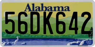 AL license plate 56DK642
