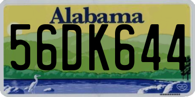 AL license plate 56DK644