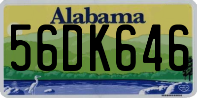 AL license plate 56DK646