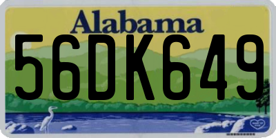 AL license plate 56DK649